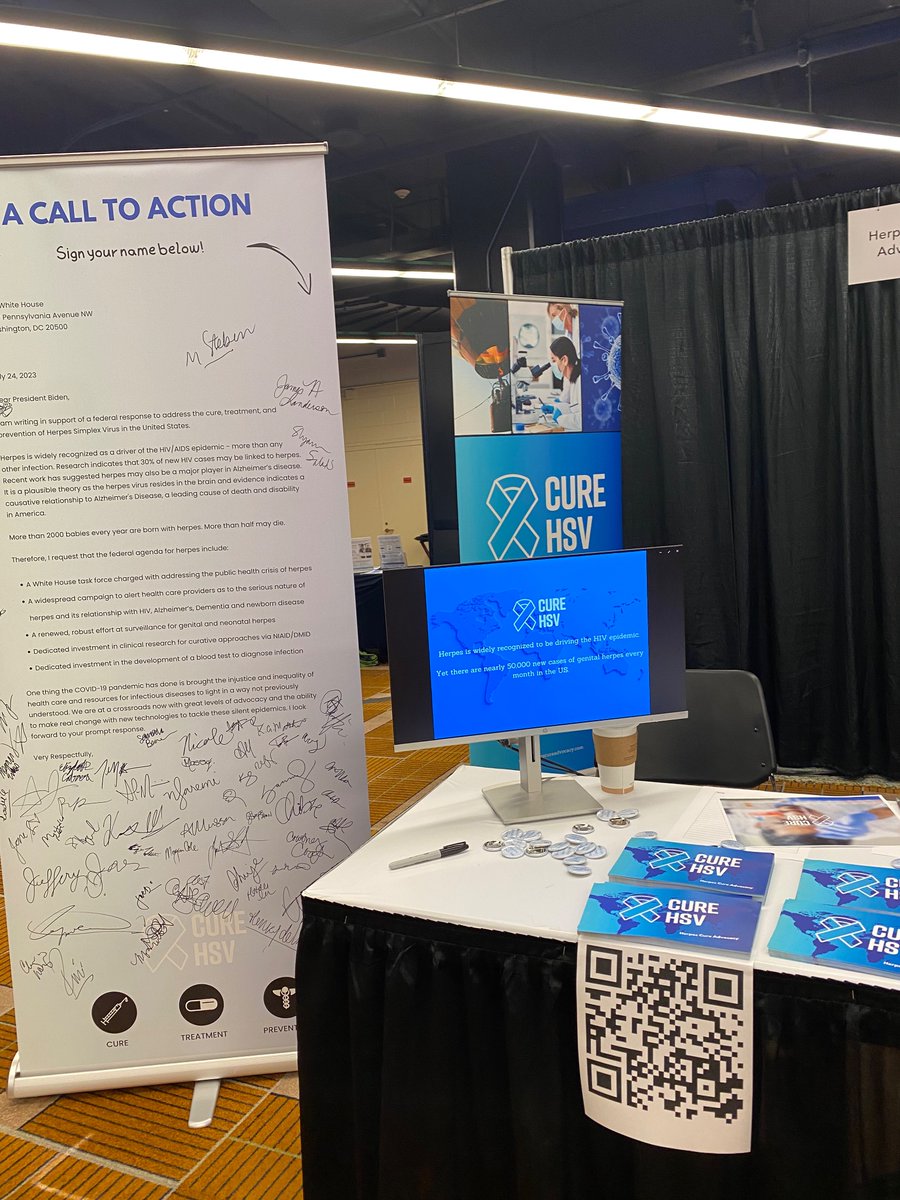 HerpesAdvocate's tweet photo. Day 3 at STI &amp; HIV World Congress. 

We’re here at booth 11 bringing our message of change, and the critical need for cure, treatment and prevention for herpes to the world.

#STIHIV2023 

#silentnomore https://t.co/Ze13uVVZkZ