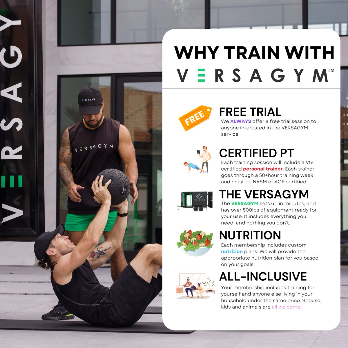 versagymusa's tweet photo. We wanted to create the one stop shop for all things health and wellness. 

From fitness to nutrition to personal trainers, we know what it takes to achieve life changing results. A lot of hard work and little bit of guidance. 

Let us help you facilitate your fitness goals! https://t.co/1ixFCsN8MV
