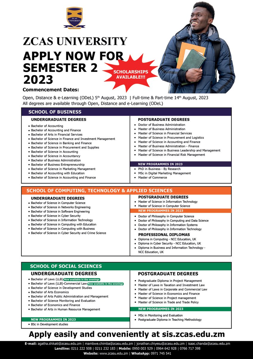 VC_ZCASU's tweet image. Take Note!

#zcasuniversity #semester2