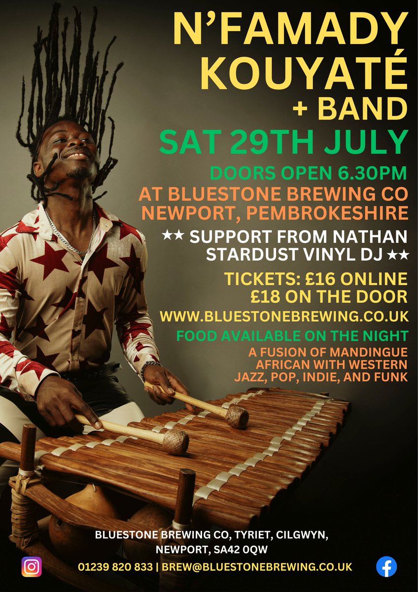 We're close to a sell-out and any tickets left on the door will be £18 as opposed to £16 online in advance. Don't miss out 👇 bluestonebrewing.co.uk/event/nfamady-…