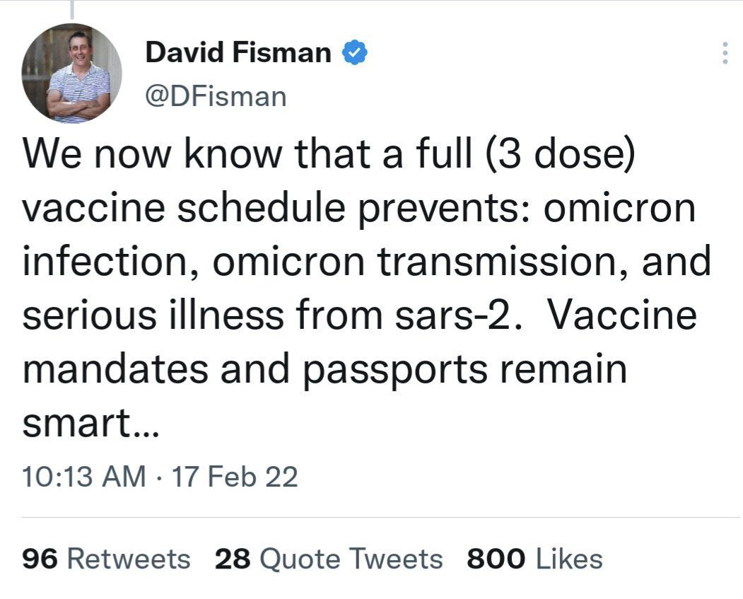 Good morning, <a href="/DFisman/">David Fisman</a>! You thought you could make false statements and get away with it? Think again! On a scale from 'one' to 'completely corrupt', how embarrassed are you about lying last year, despite knowing better? Blocking me won't help you. I won't stop until you confess!