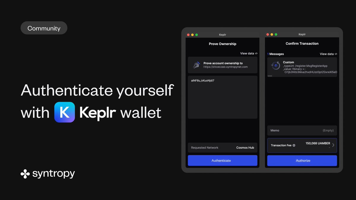 Do you remember the 3As? 👀

The #Syntropy Blockchain already supports authentication and authorization for data clients.

Authentication is done via a <a href="/keplrwallet/">Keplr Wallet 🔭</a> signature and authorization is granted by spending test tokens to gain access to on-chain data streams.