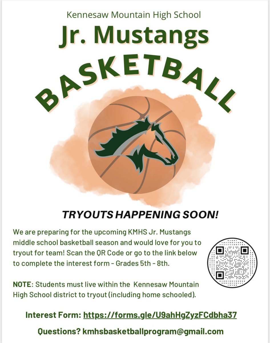 Tryouts for the @KMHSMensBball Jr. Mustangs 6th-8th grade program will be here before you know it. Register today & get all the information needed to join the family! Link in Bio! 🐎 #GoMustangs