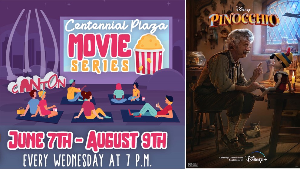 Join @KellerOnQ92 tonight with our friends @Canton100Plaza @VisitCanton @CantonPalaceThr #cantonhealth for the Centennial Plaza Movie Series. Tonight's movie is Pinocchio!!! See you there!! #Canton #MovieSeries #Q92