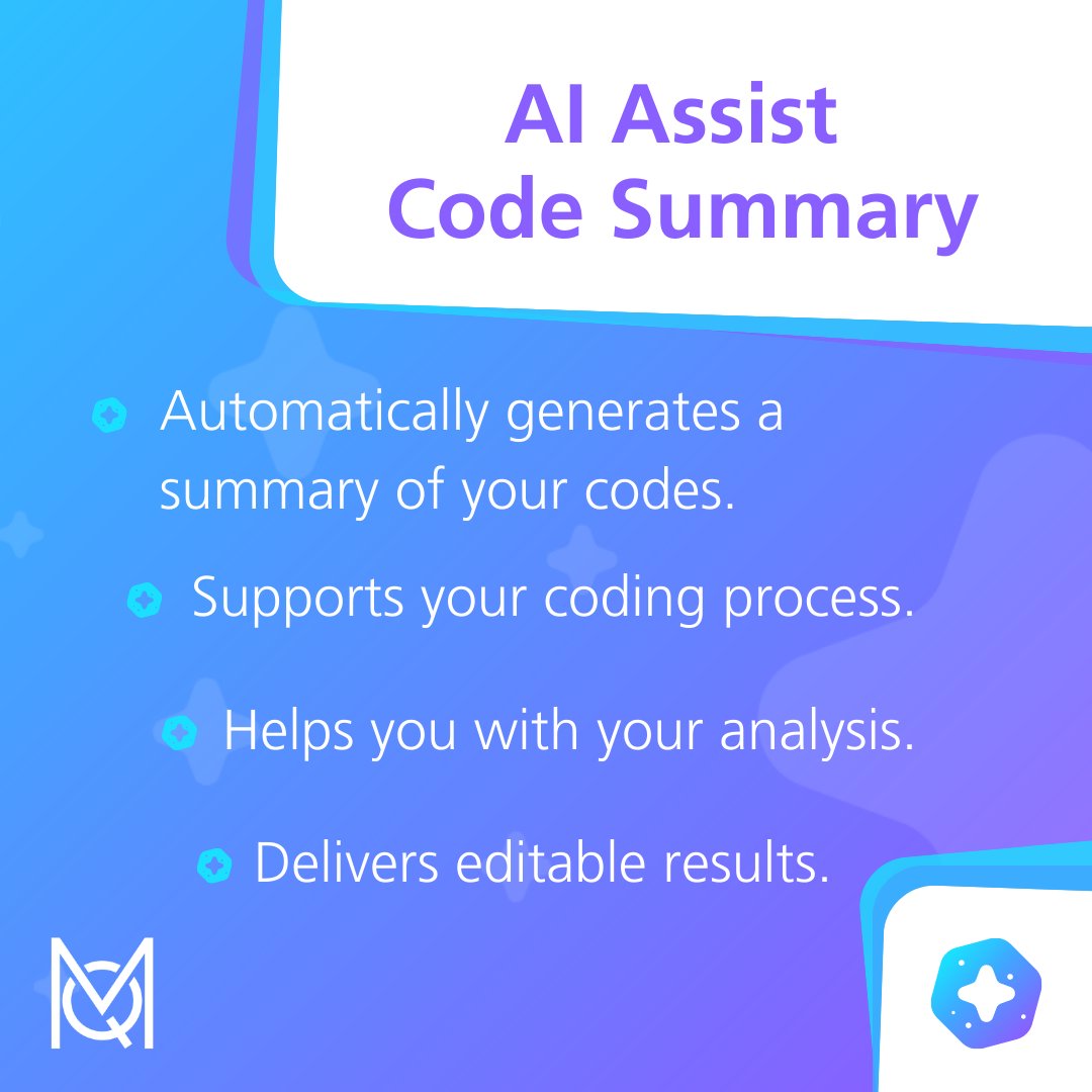 VerbiSoftware's tweet image. 📝 Get automatic summaries for coded segments.

1️⃣ Open Code Memo (double-click or right-click to create).

2️⃣ Activate AI Assist.

3️⃣ Select language.

4️⃣ Click OK and done!

#AIAssist #AutomaticSummaries #SimplifyResearch 🚀

Learn more: ow.ly/ZPht50Plrl8