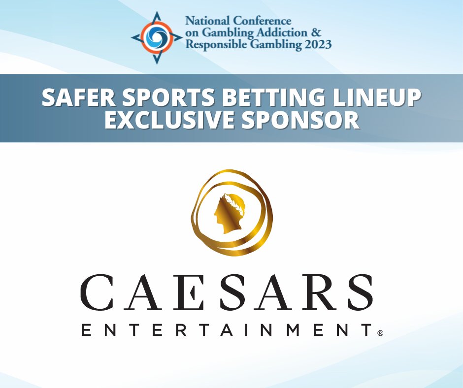 NCPGambling's tweet image. Many thanks to Caesars Entertainment, the Exclusive Sponsor of the Safer Sports Betting Lineup at the 2023 NCPG National Conference.

Thank you for the support!

#NCPG2023 #ConferenceSponsor