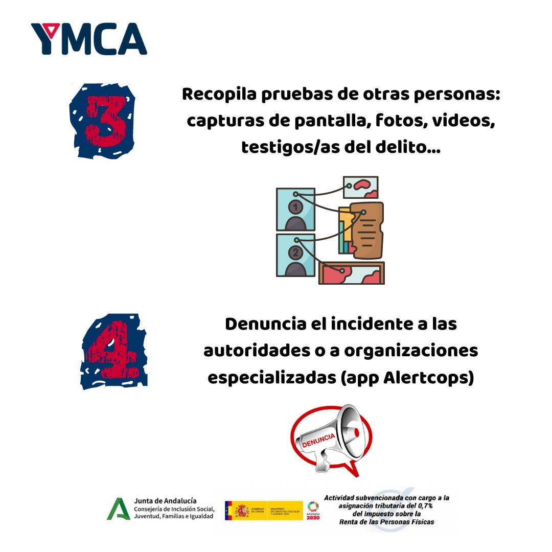 ymca_esp's tweet photo. Con motivo del pasado 22 de julio del día europeo de las víctimas de delitos de odio, compartimos algunos tips para denunciar los delitos de odio.

Si eres menor de 30 años, vives en #Granada, #Málaga o #Córdoba, y quieres saber más, infórmate ➡️ https://t.co/SXN2SbObJG https://t.co/4tMFWijGs8