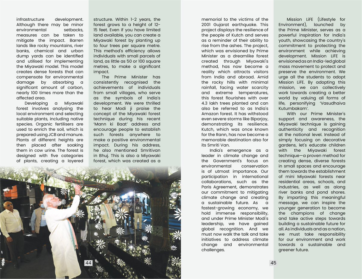 "With our Prime Minister <a href="/narendramodi/">Narendra Modi</a>'s support and awareness, the #Miyawaki technique is gaining authenticity and recognition at the national level"

Read this exclusive article by Dipen Jain, Founder &amp; RK Nair, Co-Founder, <a href="/forest_creators/">Forest Creators</a>, on #MiyawakiForests and India's