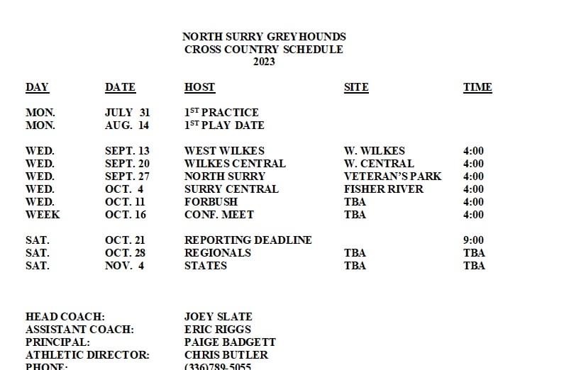 NSHSOfficial's tweet photo. Cross Country Schedule 2023.  Plan to come out and support these athletes! https://t.co/bq0GELiyj6