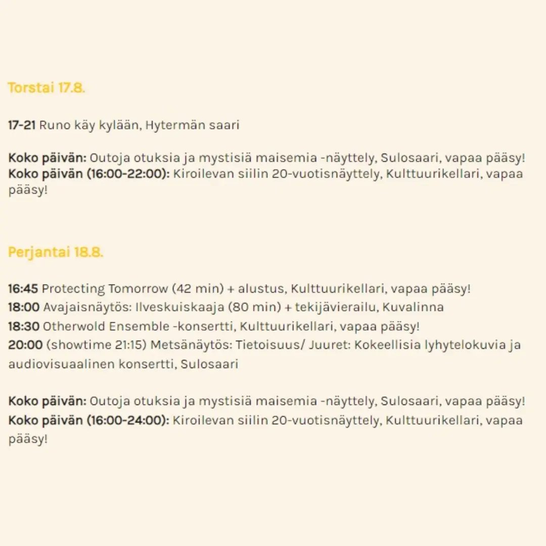 sinff's tweet photo. SINFF | Liput 🎫 Alle kuukausi festareihin! 🎉 Nyt on hyvä hetki käydä tsekkaamassa meidän nettisivuilta leffa- ja tapahtuma-aikataulut, jonka jälkeen voitkin suunnata ostamaan liput.

https://t.co/5mSdyK1pID https://t.co/NgbqKeTOhE