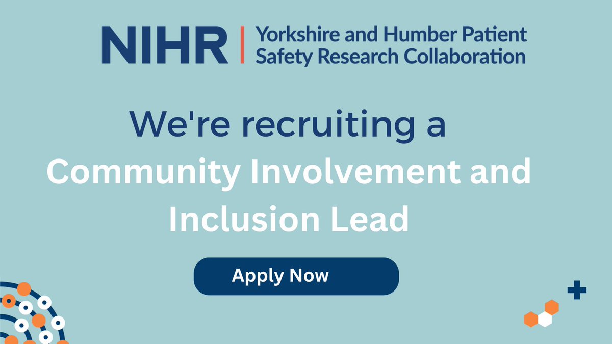 📢Are you interested in: 
- Involving more diverse patient populations in research studies
- Ensuring interventions/strategies benefit people from all communities equally
- Promoting a culture of inclusivity within teams

If so, this is the job for you 👇
jobs.nhs.uk/candidate/joba…