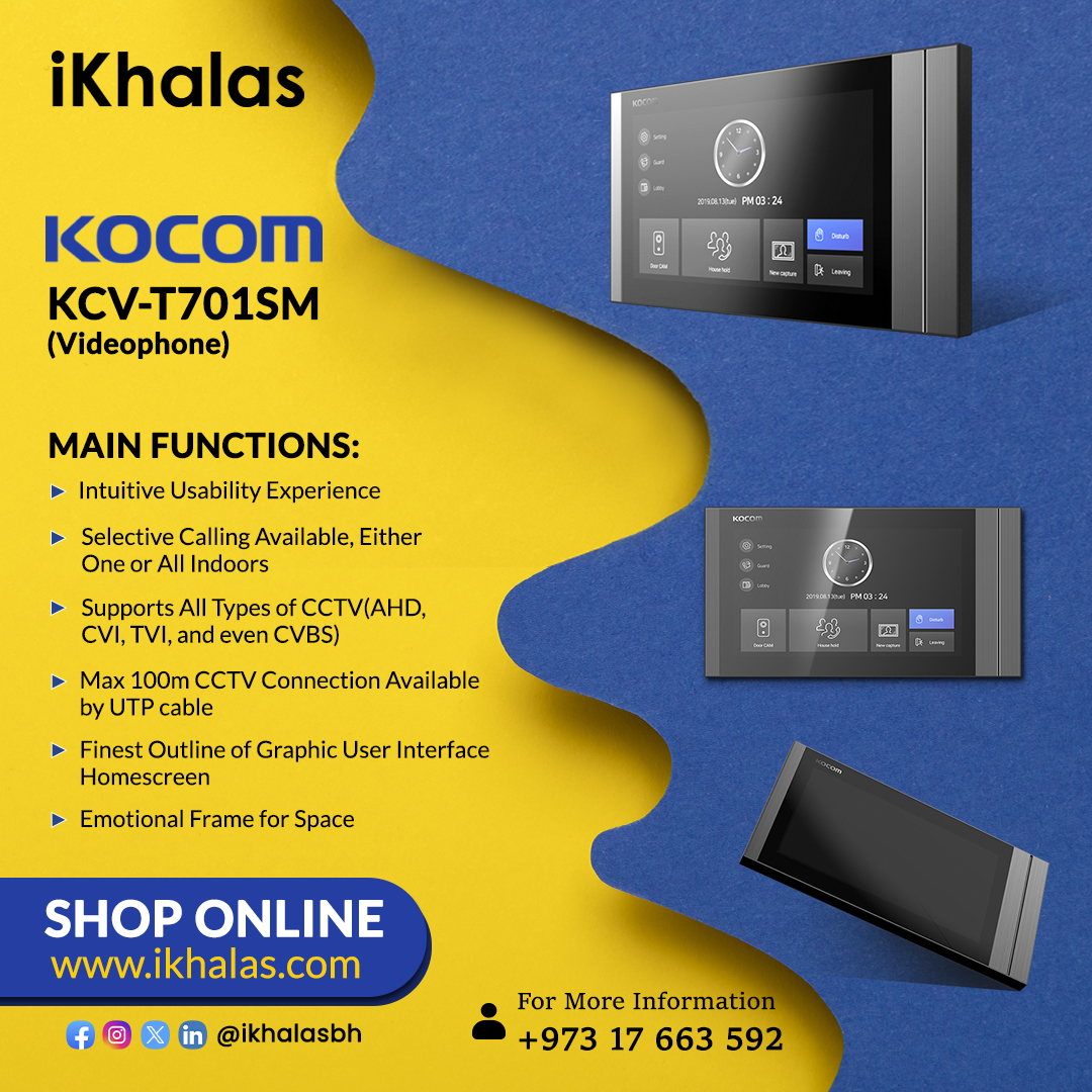 buineshop's tweet image. Shop the Best Kocom KCV-T701SM Videophone online in Bahrain only @ ikhalas.com
#videophone #video #cameraphone #free #upload #sharing #streetfood #foodanddrink #hospitalityrecreation #sailingpicklefamily #beyonce #covid #catamaran #videography #lockdown #camera