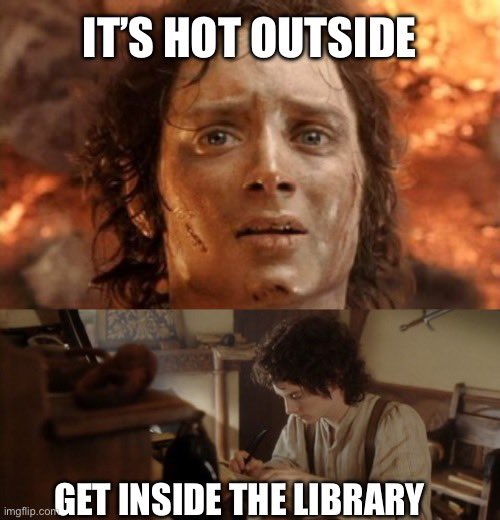 LFPL's tweet photo. This week is a scorcher! Libraries are cooling stations, come share the cool air with us. #librariesarecool https://t.co/myOyNzeCMF