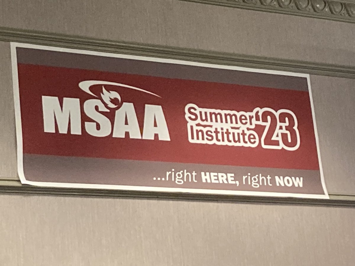 MGeoghegan22's tweet photo. Excited for the start of our @MSAA_33 Summer Institute #MSAASI with ED Bob Baldwin &amp; our President @PrincipalGarden Right Here Right Now! https://t.co/rbXUsUdqDN