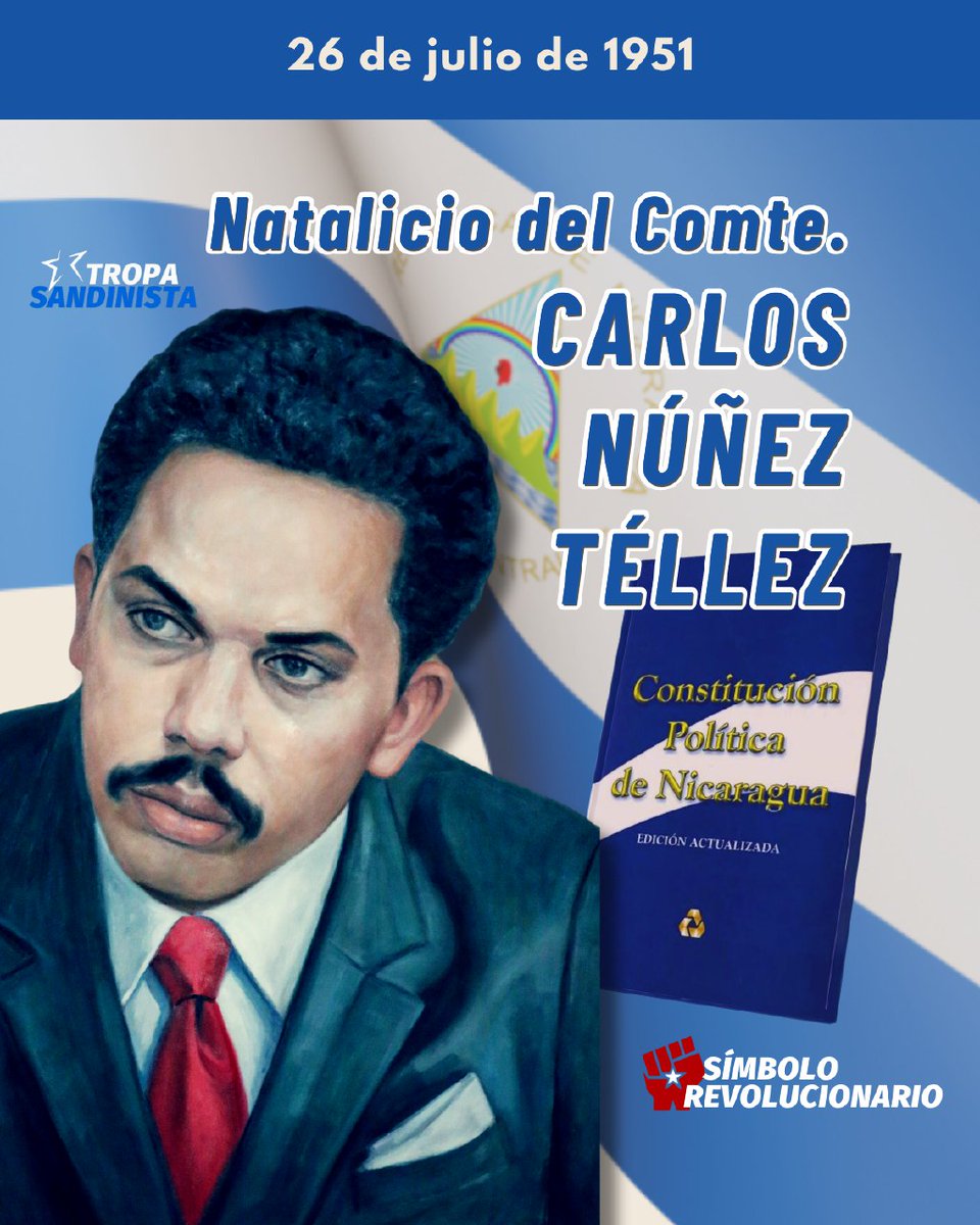 Hoy conmemoramos 1 año más del natalicio del comandante Carlos Nuñez quien fue creador d nuestra Cn con bases socialistas
#TropaSandinista #CiudadSandinoD2
<a href="/AguilarMelidita/">MeliditaAguilar</a> <a href="/amago1956/">Ana María González</a> <a href="/AreMc23/">Are Mendoza</a> <a href="/Atego16/">@🅰🆃🅴🅶🅾 🇳🇮</a> <a href="/BitcNik/">🇳🇮NÏK#️⃣₿ÏTĆ</a> <a href="/cachorrita_t6/">Cachorrita</a> <a href="/CielaMorales2/">NenaMo.12 ❤🤝🖤 MCLR 💜</a> <a href="/collvermat/">colvert matamoros 🇳🇮</a> <a href="/corpav_m/">Carnitas Sandinista ❤🖤❤🇳🇮</a> <a href="/DantoSandinista/">D🅰️NT🅾️ 🅿️L🅾️Ⓜ️🅾️</a>