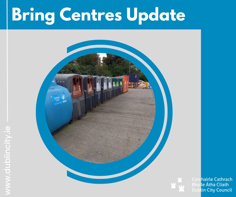 📢 Collins Ave Bring Centre closes 28th July. 🚫🗑️ 🆕 New Ballymun Centre opens 1st Aug. ♻️ Eamonn Ceannt Bring Centre closes 28th July 2023. 🏗️ Info: waste.management@dublincity.ie or visit: dublincity.ie/residential/en… Apologies for any inconvenience caused.