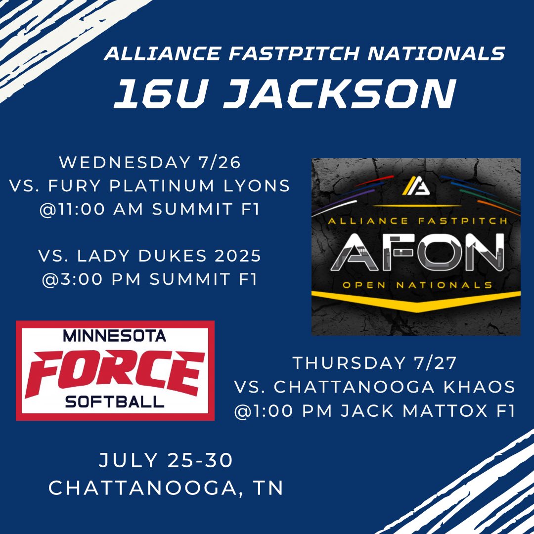 16U Jackson ready for AFON Nationals in Tennessee! #championsforlife