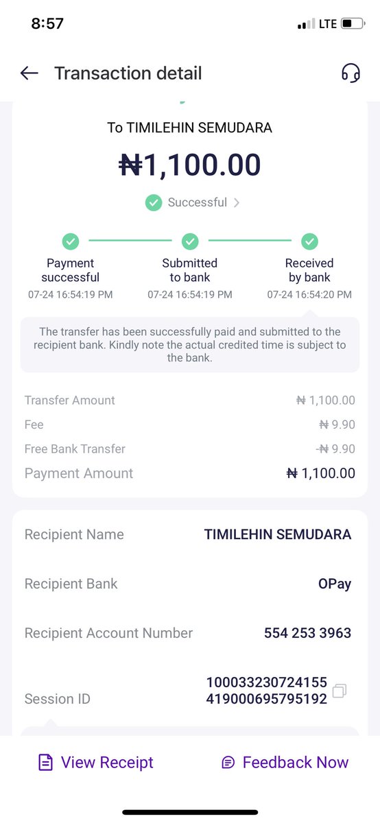 Timpetedgreat's tweet photo. Here are the receipts of the payment 
I sent all from my PalmPay to opay
My opay acc number: 9067247375 https://t.co/b1ek0K59ne