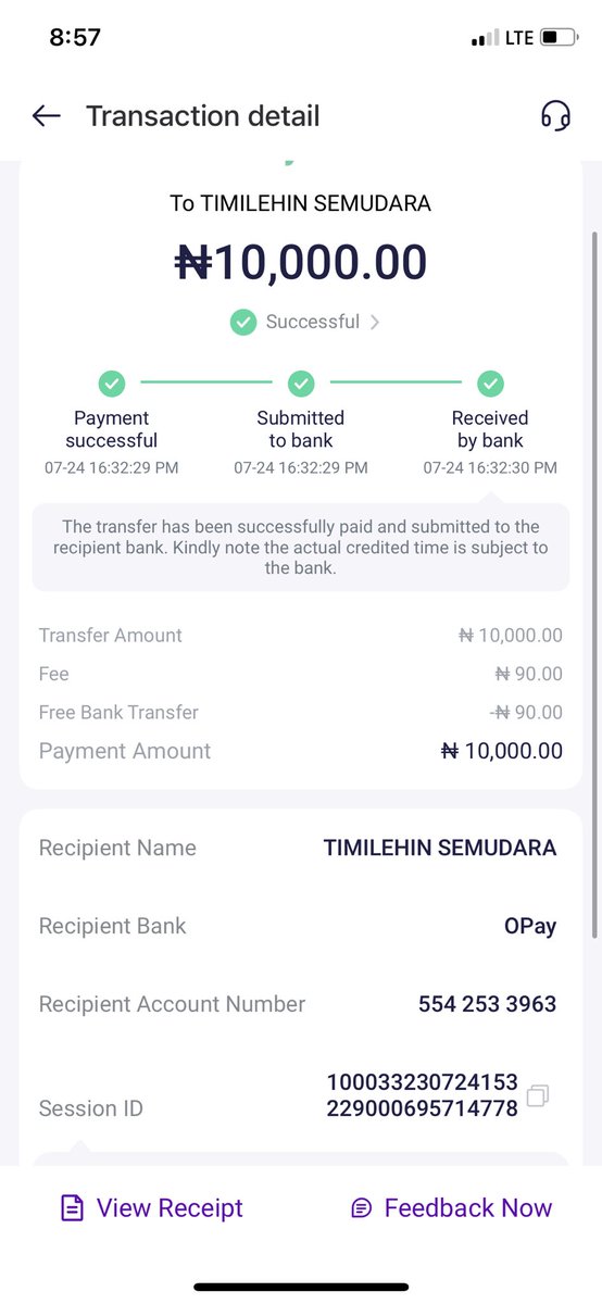 Timpetedgreat's tweet photo. Here are the receipts of the payment 
I sent all from my PalmPay to opay
My opay acc number: 9067247375 https://t.co/b1ek0K59ne