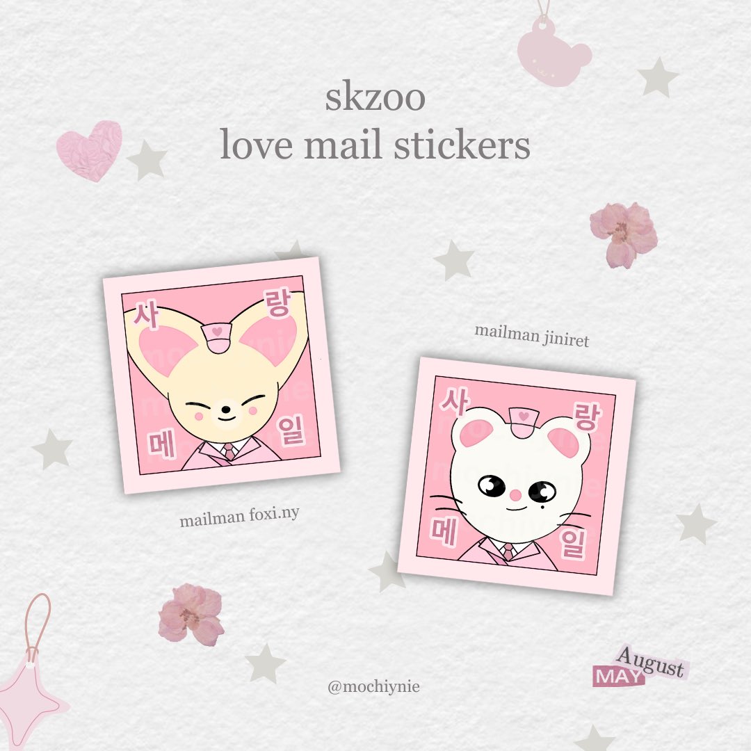 🎧 wts / ph ʚɞ ⁺

 ♡₊˚ stray kids skzoo love mail stickers・₊✧ 

🖇️ 20pcs for ₱35 (1.8 x 1.8in) 
— can choose 2 designs/skzoo per set 
— mine or dm 

t. wts skz i.n hyunjin love mail stickers ph