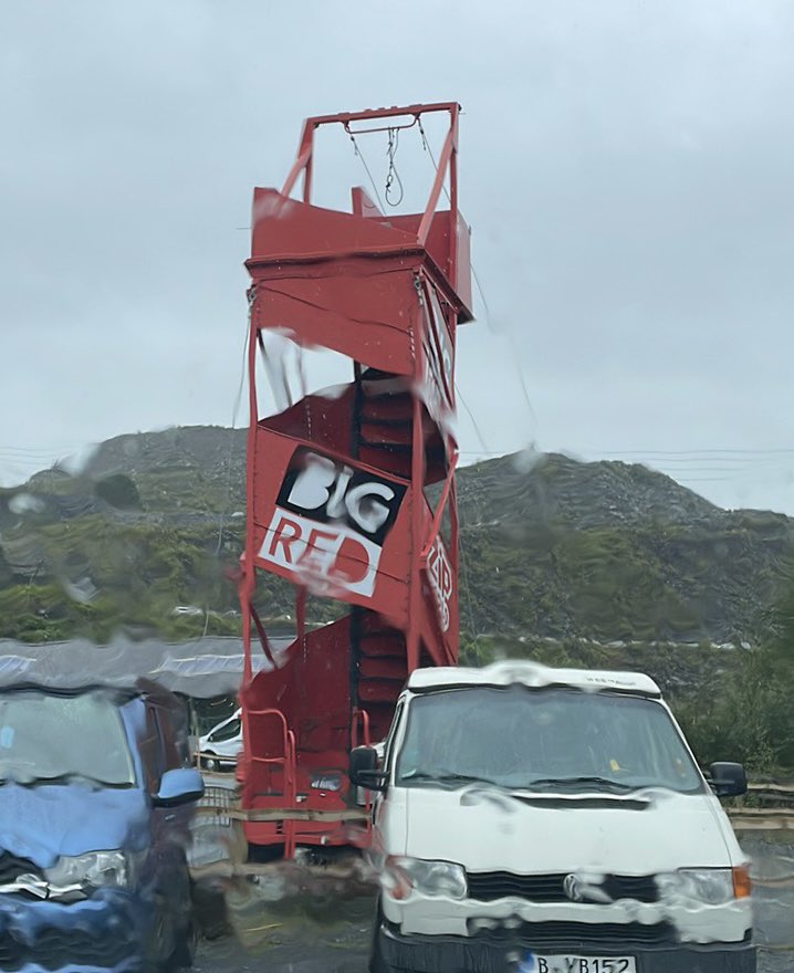 Lol 😂… just pulled into the car park at #BlaenauFfestiniog ZipWorld to find they’ve erected what looks like a gallows