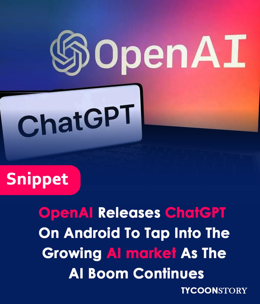 Openai Brings Chatgpt To Android As The Ai Boom Continues
#AIboom #chatgpt #androidapp #GoogleAssistant #machinelearning #techtitans #bardchatbot #microsoftbingchat #gpt4technology #applications #futuretech #AIinnovations #amwriting #aiprogramming  @OpenAI