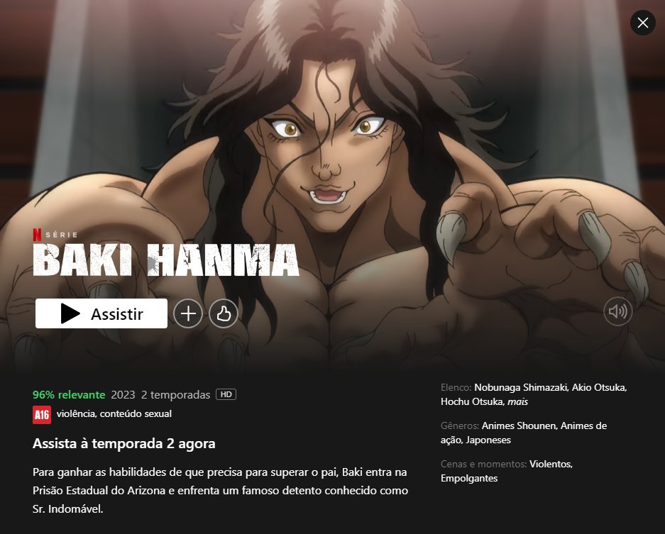 onde começar a assistir baki