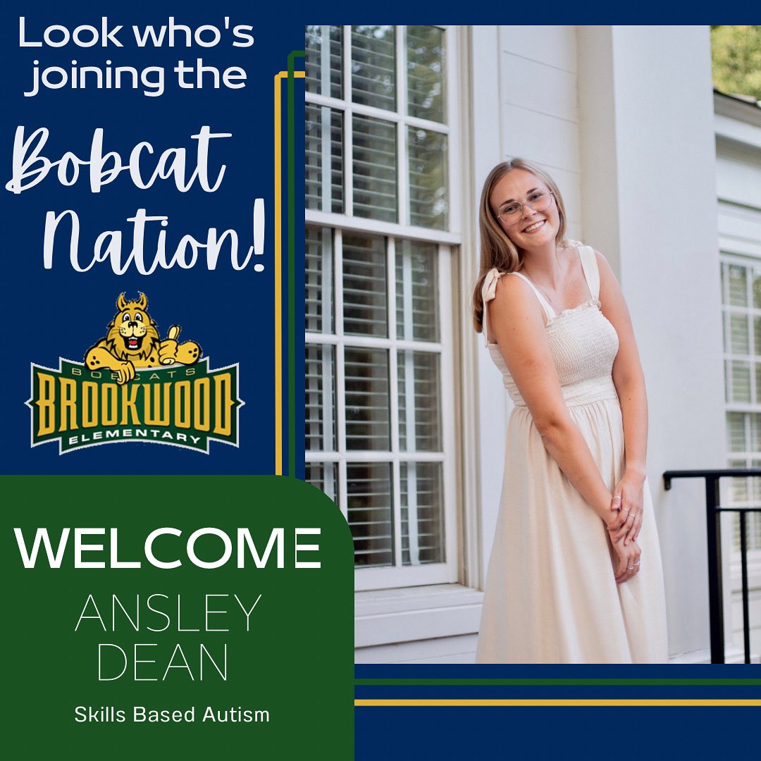 We are beyond excited to welcome Ansley Dean to our Bobcat family as a member of the Skills Based Autism Team! #WelcomeWednesday