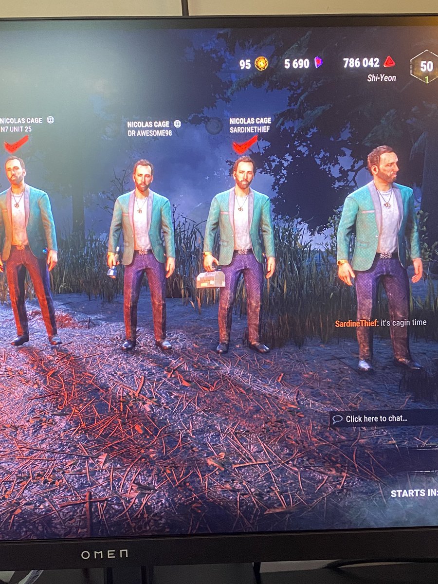 shiyeon0's tweet photo. Spiffy #Dbd #nicolascage https://t.co/Sw3xdEEHNk