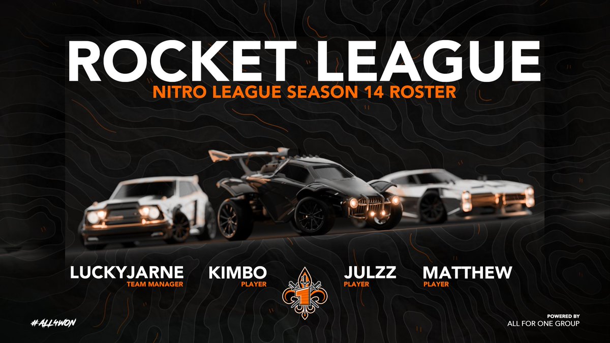 All for One Gaming (@all41_gaming) on Twitter photo 🟠 Rocket League Announcement 🟠
Hiermit präsentieren wir unser <a href="/NitroLeagueRL/">Nitro League Legacy</a> Season 14 Roster 🔥
🏎️<a href="/Kimboo_rl/">Kimbo</a>
🏎️<a href="/JulzzRL/">Julzz</a>
🏎️<a href="/imatthew55/">matthew</a>
👔<a href="/luckyjarne/">Luckyjarne</a>
Wir freuen uns auf die Matches! #All4Won 🟠 Rocket League Announcement 🟠
Hiermit präsentieren wir unser <a href="/NitroLeagueRL/">Nitro League Legacy</a> Season 14 Roster 🔥
🏎️<a href="/Kimboo_rl/">Kimbo</a>
🏎️<a href="/JulzzRL/">Julzz</a>
🏎️<a href="/imatthew55/">matthew</a>
👔<a href="/luckyjarne/">Luckyjarne</a>
Wir freuen uns auf die Matches! #All4Won