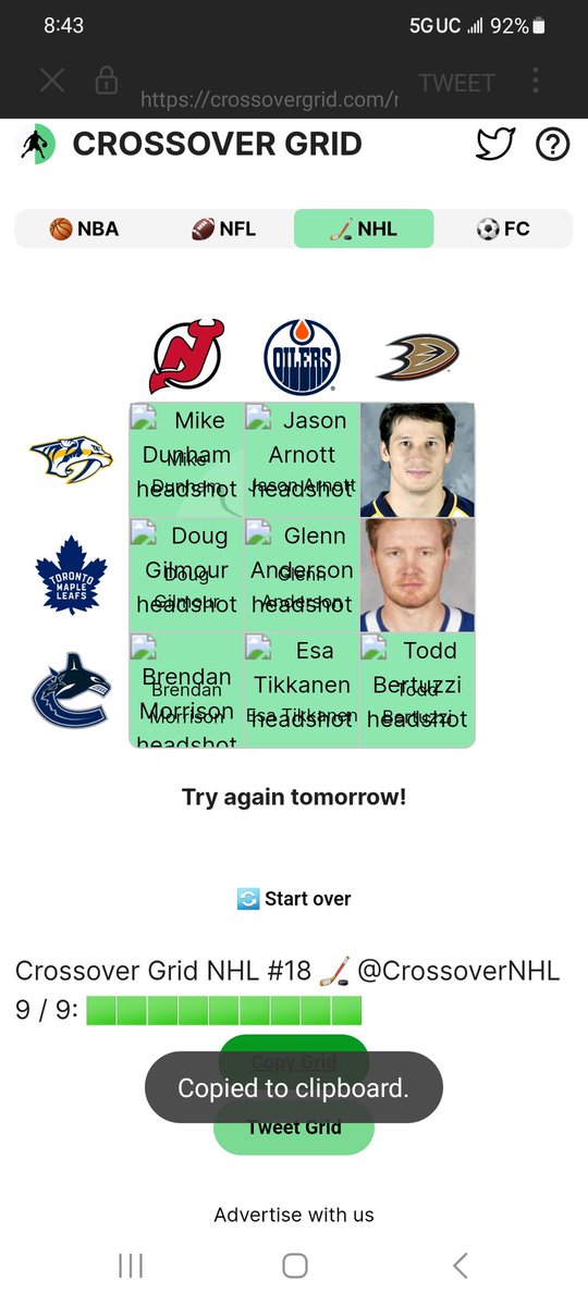 Crossover Grid NHL 18 🏒 <a href="/CrossoverNHL/">NHL Crossover Grid</a> 9 / 9:

🟩🟩🟩
🟩🟩🟩
🟩🟩🟩