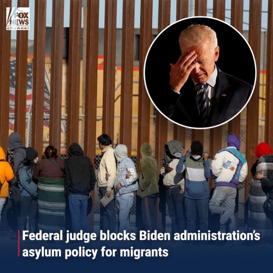 🚨BREAKING: The Biden Administration was just dealt a MAJOR BLOW after a federal judge just ruled that ‘migrants’ who cross the border ILLEGALLY are INELIGIBLE for asylum.