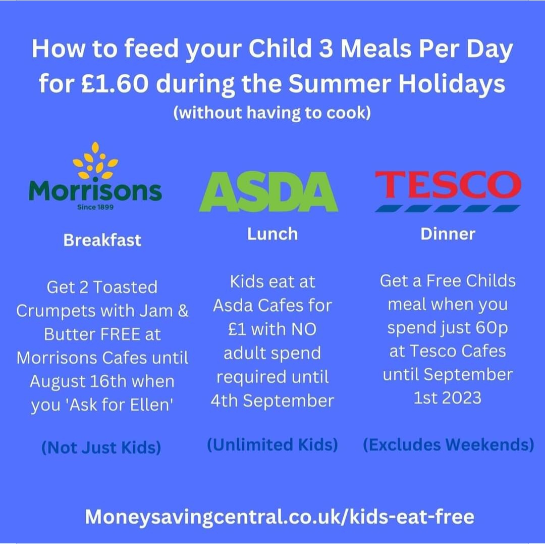 The summer holidays are a lovely time of year to spend with your kids but it's also one of the most expensive. If you have multiple kids food can be pretty pricey, especially if you're trying to keep them entertained on the cheap, Luckily these supermarkets are offering help!
