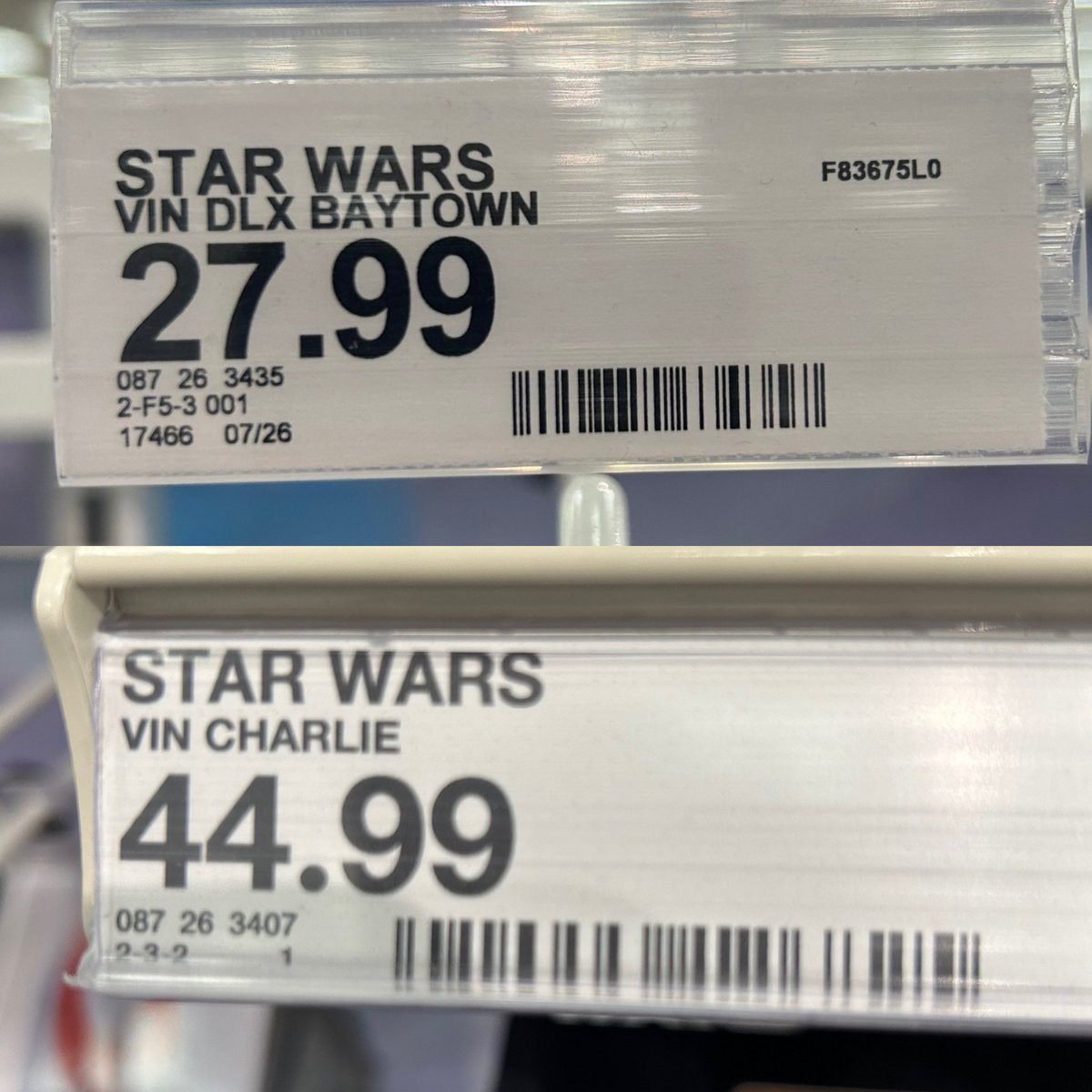 Local Target has placed shelf tags for the Deluxe TVC Krrsantan and the Speeder Bike with Scout Trooper and Grogu from The Mandalorian #hasbro #vintagecollection #kenner #starwars #target #thebookofbobafett #themandalorian https://t.co/kh808bceff