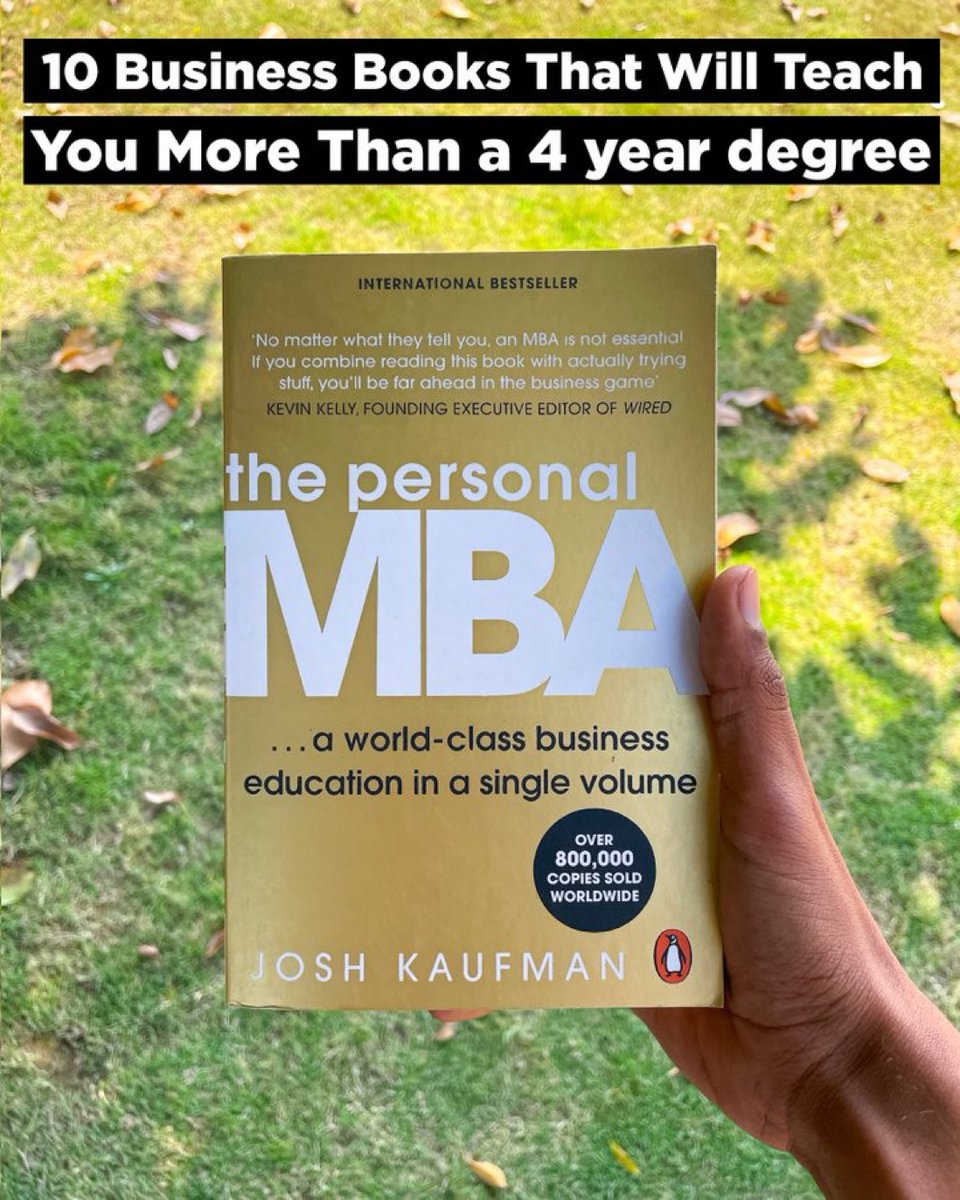 10 Business Books That Will Teach You More Than a 4 year degree: 1.