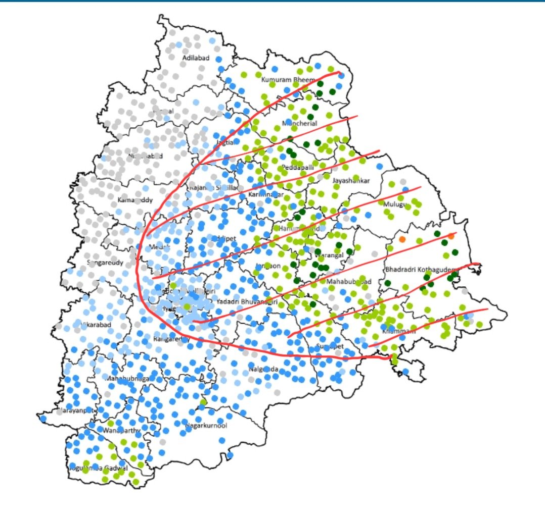 Heavy rains at most places, and heavy to very heavy at some places very likely in the marked regions of #Telangana tonight and till tomorrow early hours. ⚠️ Stay vigilant and avoid unnecessary travel.