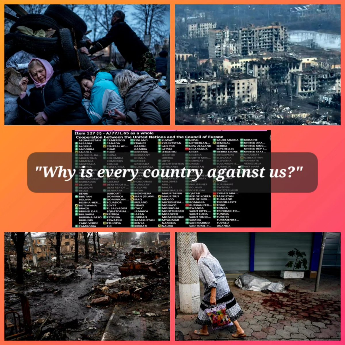 Hope rests with Russia's youth, who are showing insight, but who so far are frightened into silence, resignation and apathy after decades of propaganda and totalitarian rule.
youtu.be/ZMGQpSZ27yM
#UkraineRussiaWar #Ukraina #Russia <a href="/ItsTheEnforcer/">The Enforcer</a> <a href="/ArturRehi/">Artur Rehi</a> 
#StandWithUkraine