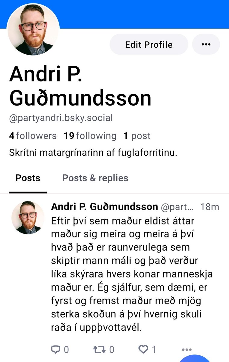 partyandri's tweet photo. Annars er ég mættur á hitt forritið líka. https://t.co/UIsDlnlCOc