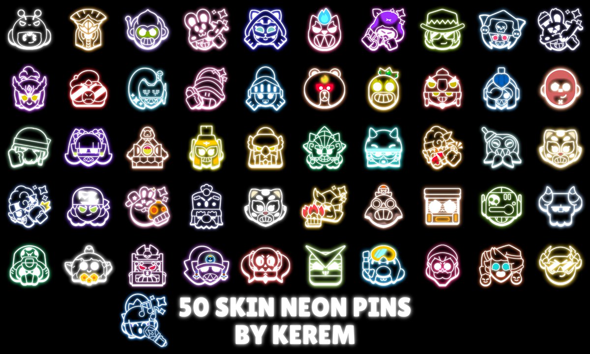 KeremGarip5's tweet photo. 50 Neon Pins ft. Rumble Jungle, Legends of Olympus, Enchanted Woods & more!
Maximum support is appreciated! 💖
#brawlstars #brawlstarsart #rumblejungle #legendsofolympus #enchantedwoods #illustration https://t.co/RsKIPgOqcW