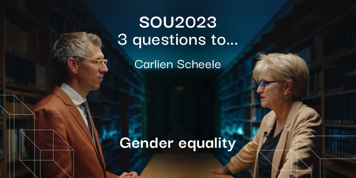 In the last episode of '#SOU2023 - 3 questions to', @CarlienScheele, Director @eige_eu, discusses the challenges the EU faces in achieving full #genderequality and debunks a few misconceptions. @EUISoU 📺 Watch all episodes: loom.ly/_nyuF2A