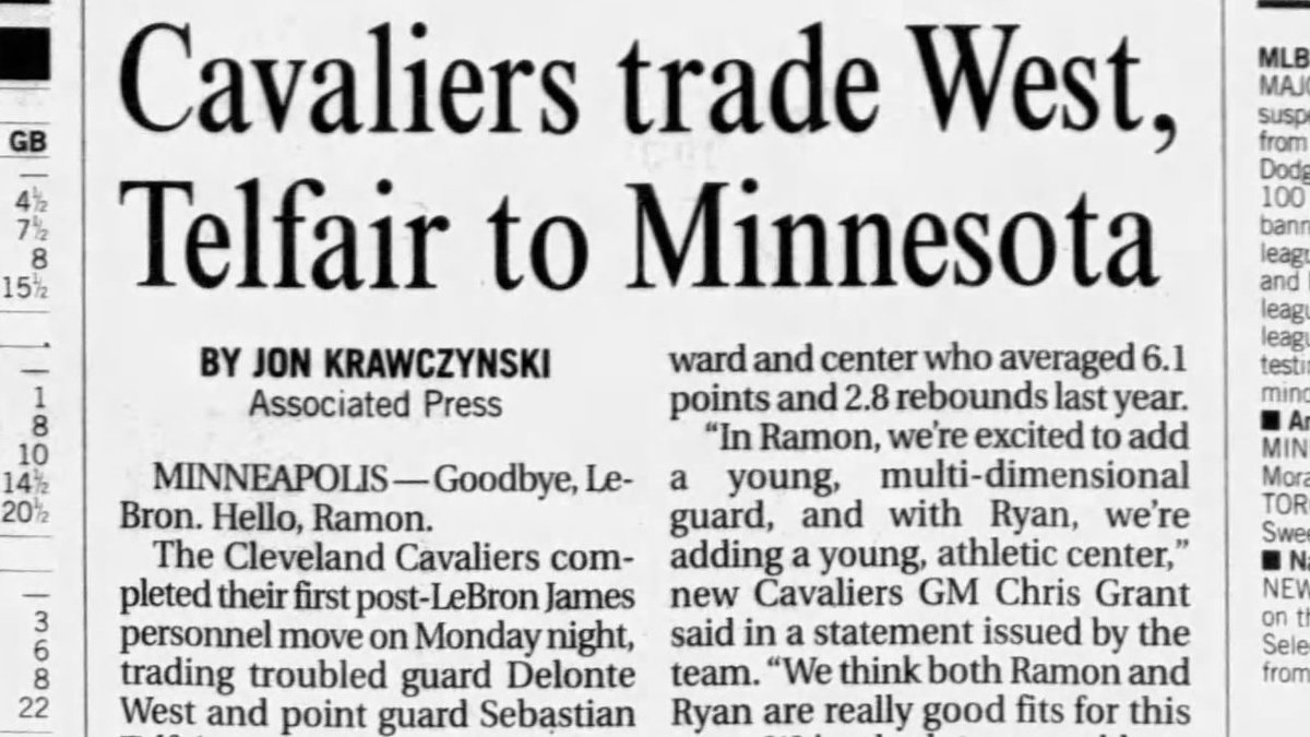 MrCleveland_216's tweet photo. July 26, 2010: Delonte Era Ends🏀
In 1st trade post-Lebron, Cavs trade Delonte West, Sebastian Telfair to Minn. for Ramon Sessions & Ryan Hollins
Delonte extremely solid, arguably 2nd best CLE player in '08, '09 playoffs
Tough, hard-nosed, came thru many times for us
#Delonte 💪 https://t.co/UphU7VvGRb