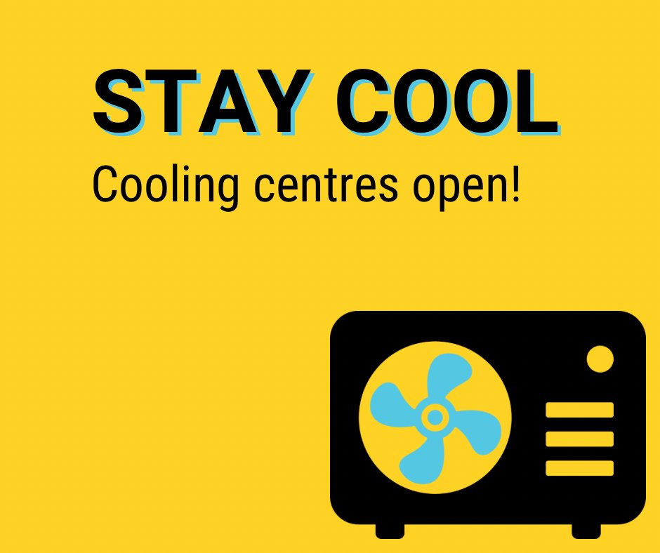 BurlOnLibrary's tweet image. It’s HOT! We are open as a cooling centre today so come on in and chill in the A/C. During heat warnings, pets are welcome in our branches. Learn more: bpl.on.ca/heat