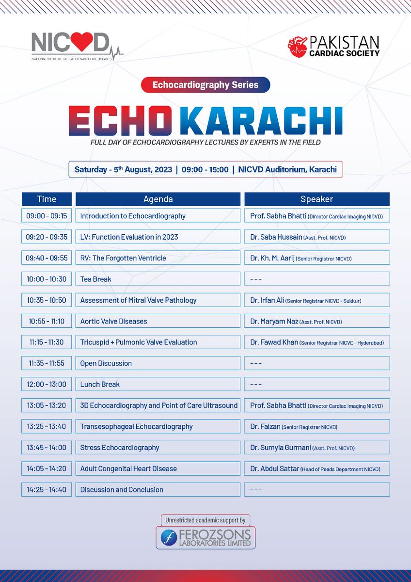 Sabha Bhatti MD (@sabhabhatti) on Twitter photo We are excited to launch the Echo Series. A full day of Echocardiography coming to your city or a city close to you! <a href="/nicvd_karachi/">NICVD</a> <a href="/NicvdImaging/">NICVDImagingFellowship</a>
@SIUTOrg <a href="/AKUGlobal/">Aga Khan University</a> <a href="/faizansydd/">Faizan Siddiqui</a> <a href="/ASshk17/">Dr Abdul Sattar Shaikh</a> <a href="/NadeemQ72182993/">Nadeem Qamar</a> We are excited to launch the Echo Series. A full day of Echocardiography coming to your city or a city close to you! <a href="/nicvd_karachi/">NICVD</a> <a href="/NicvdImaging/">NICVDImagingFellowship</a>
@SIUTOrg <a href="/AKUGlobal/">Aga Khan University</a> <a href="/faizansydd/">Faizan Siddiqui</a> <a href="/ASshk17/">Dr Abdul Sattar Shaikh</a> <a href="/NadeemQ72182993/">Nadeem Qamar</a>
