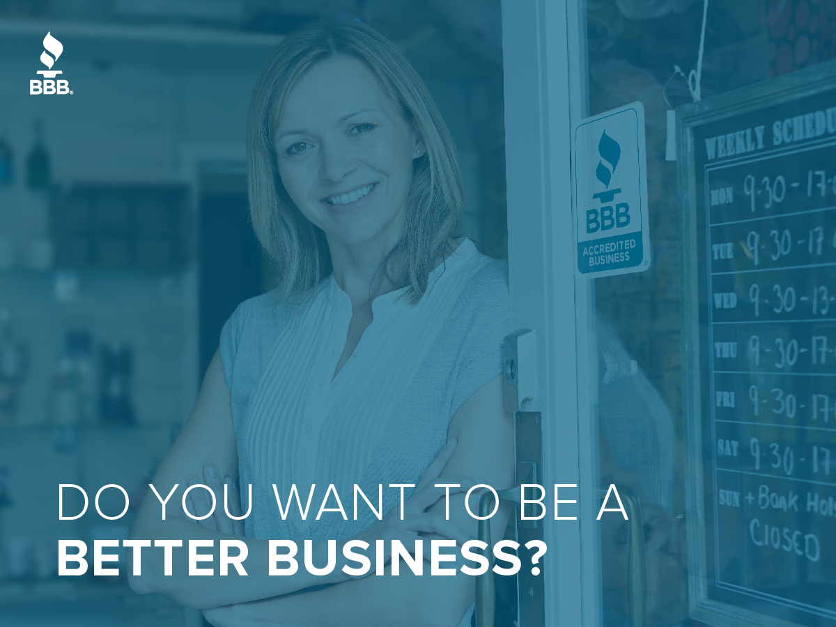 Want to be a better business? Look no further! With over 100 years of experience, BBB® promotes ethical business practices. Let us help you build trust, stand out from competitors, and build a positive #reputation bit.ly/3hx2Heg #BetterBusiness #EthicalPractices #BBB