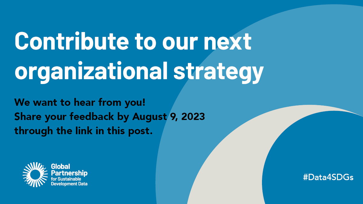Data4SDGs's tweet photo. Did you hear? 💡 Our next strategy is online, and we are calling the #Data4SDGs network to give us feedback + comments 📣

Find the draft in English, Spanish + French and send your comments by August 9. #GlobalGoals #Agenda2030 ⬇️
https://t.co/nKlM4K3yOI https://t.co/sbb5weWovV
