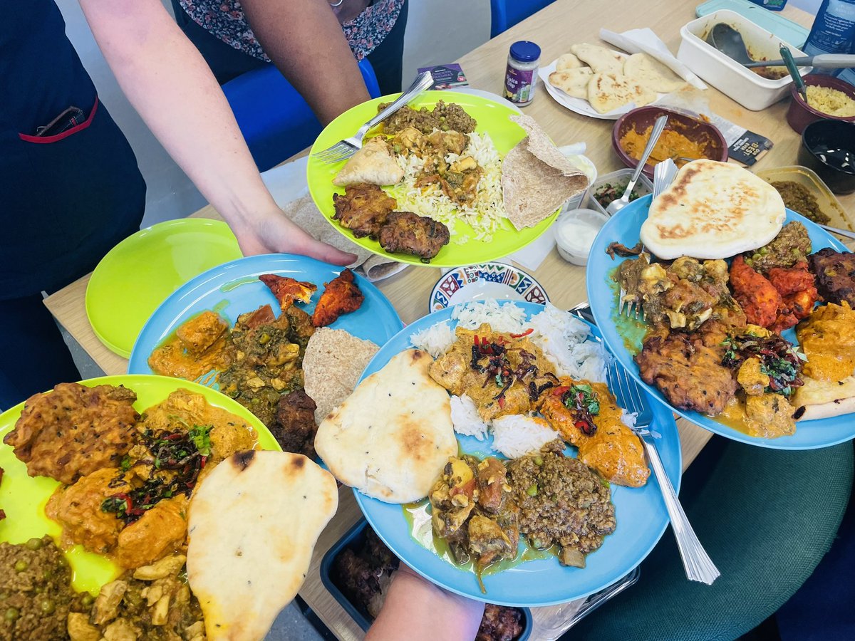 The infection Prevention team celebrating South Asian heritage month. Well done everyone on an amazing spread. @LeedsHospitals @LTHTCorpNurse