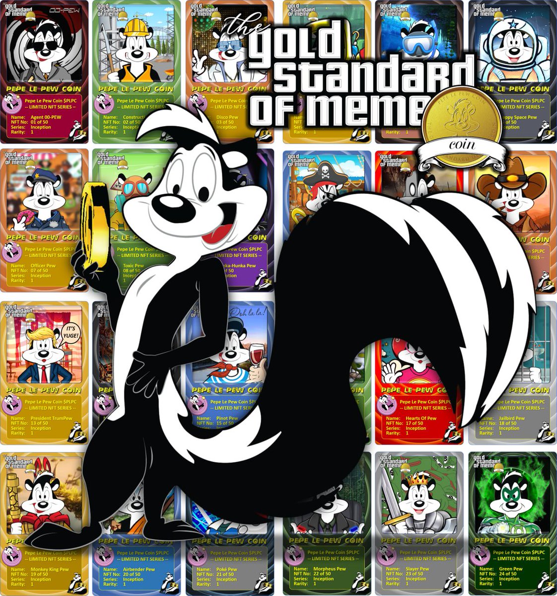 Dave Rahman (@cryptorahman) on Twitter photo The Great Pepe Le Pew Coin $PLPC #NFTGiveaway
Day 4 Chance to WIN 1 of 50 Ltd Edition $PLPC crypto NFTs
1️⃣Follow + Quote Tweet (with orig comment from you)
2️⃣Incl 3 friends + 'Pepe Le Pew Coin' meme graphic
3️⃣Incl #PepeLePewCoin
Each day we pick 3 to win!
<a href="/WildWestCryptoD/">Wild West Crypto Doug</a> The Great Pepe Le Pew Coin $PLPC #NFTGiveaway
Day 4 Chance to WIN 1 of 50 Ltd Edition $PLPC crypto NFTs
1️⃣Follow + Quote Tweet (with orig comment from you)
2️⃣Incl 3 friends + 'Pepe Le Pew Coin' meme graphic
3️⃣Incl #PepeLePewCoin
Each day we pick 3 to win!
<a href="/WildWestCryptoD/">Wild West Crypto Doug</a>