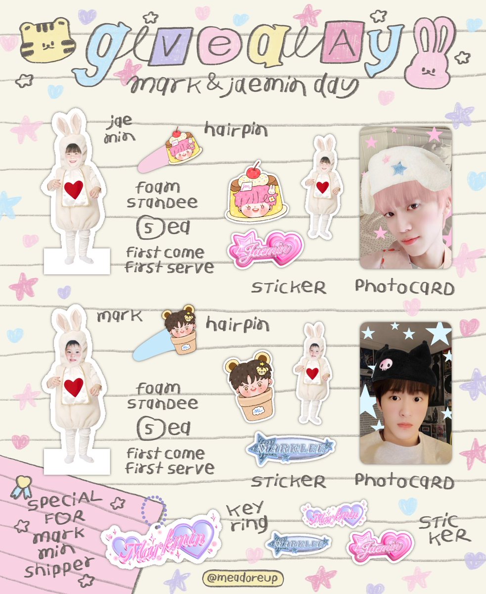 meadoreup's tweet photo. pls kindly rt 💘

giveaway mark &amp; jaemin day

✩‧ jam pudding    🍮  10 set
✩‧ mark cupcake��10 set 

🍥 special for markmin shipper  20 set

★ location : Siam 
★date : 13 Aug
★ time : tba

*rt and  show this tweet

#HAPPYJAEMINDAY #HAPPYMARKLEEDAY https://t.co/AkRROpVkJ6