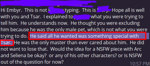 moonmyth_'s tweet photo. @ArtonisDragon @saucybats I've omitted irl names, and unfortunately for privacy so I don't get told I'm harassing anyone... their name as well; it's real unfortunately. https://t.co/cNpgj3svIL