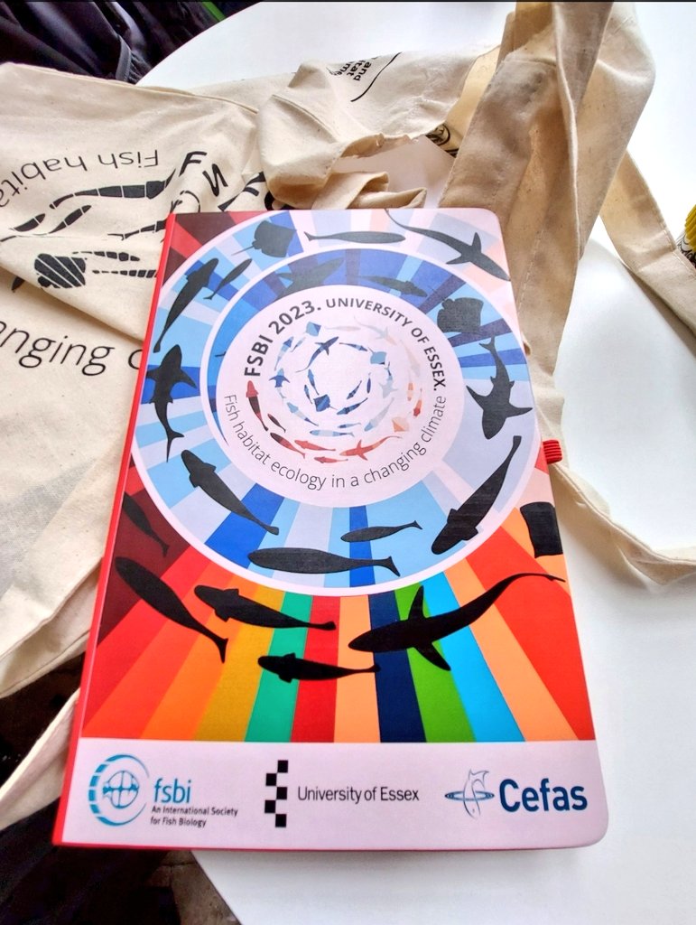 fsbi_symposium's tweet photo. We couldn't be more grateful to the amazing @fishscienceart for the many beautiful things she designed for #FSBI2023. Such a great artist and science communicator. Additional kudos to @lamb_ecology (also at @CefasGovUK) for the brilliant conference logo  🙌 https://t.co/M0i15EDwpk